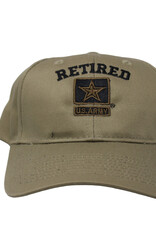 US Army Star Retired Demb on Coyote Brown Cap