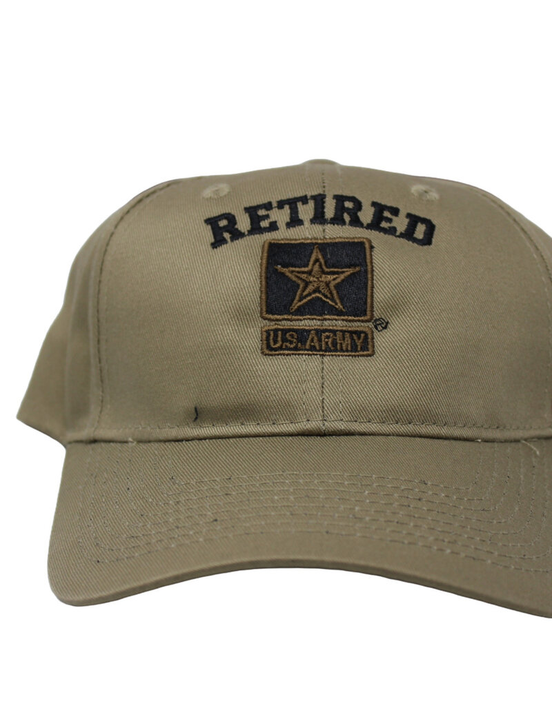 US Army Star Retired Demb on Coyote Brown Cap
