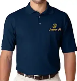 Polo Semper Fi w/ EGA on Blue