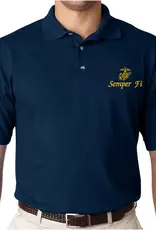 Polo Semper Fi w/ EGA on Blue