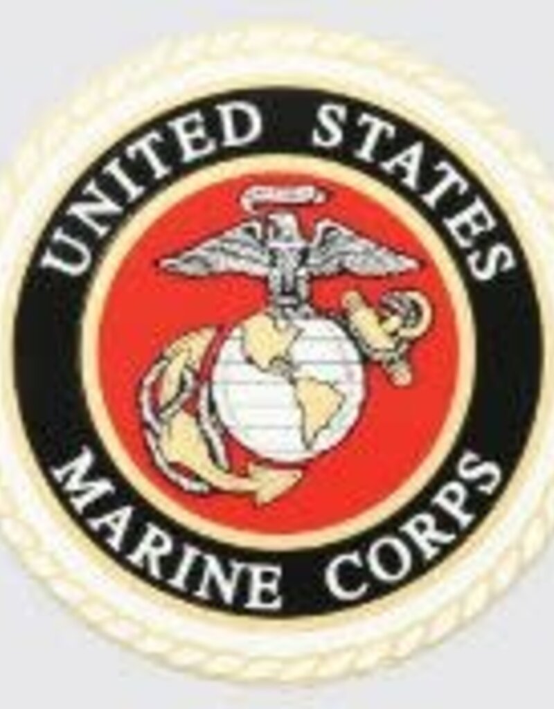 Silver Reflective Decal USMC Crest