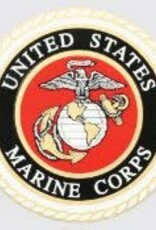 Silver Reflective Decal USMC Crest