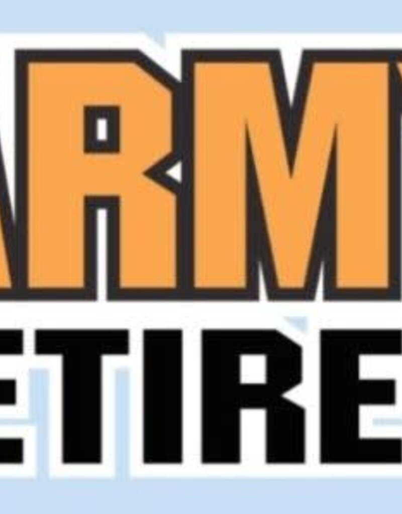 Mylar Decal -Army Retired 5.125"x2.9375"