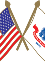 American and Army Crossed Flags Lapel Pin