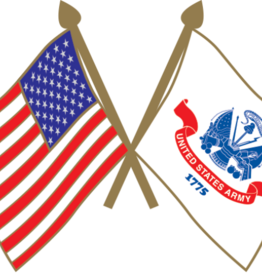 American and Army Crossed Flags Lapel Pin