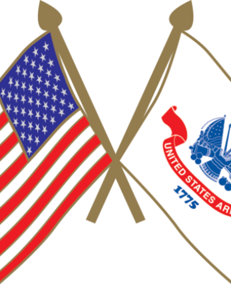 American and Army Crossed Flags Lapel Pin
