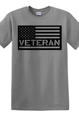 Veteran Gray Shirt with Flag Design
