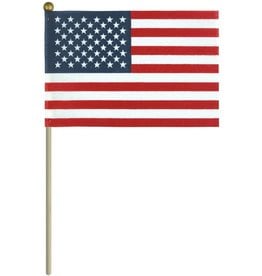 USA No Fray with Gold Ball Top Stick Flag