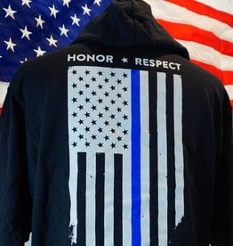 Thin Blue Line USA Thin Blue Line Honor Respect Hoodie