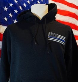 Thin Blue Line Flag Hoodie