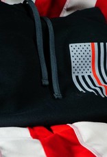 Thin Red Line Honor Respect Flag Hoodie