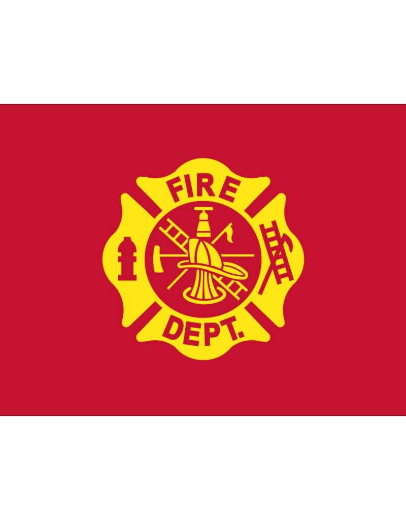 Fire Department 3x5' Nylon Flag - Stars & Stripes, The Flag Store