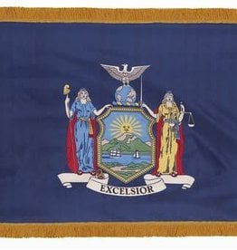 New York State Nylon Flag with Crown