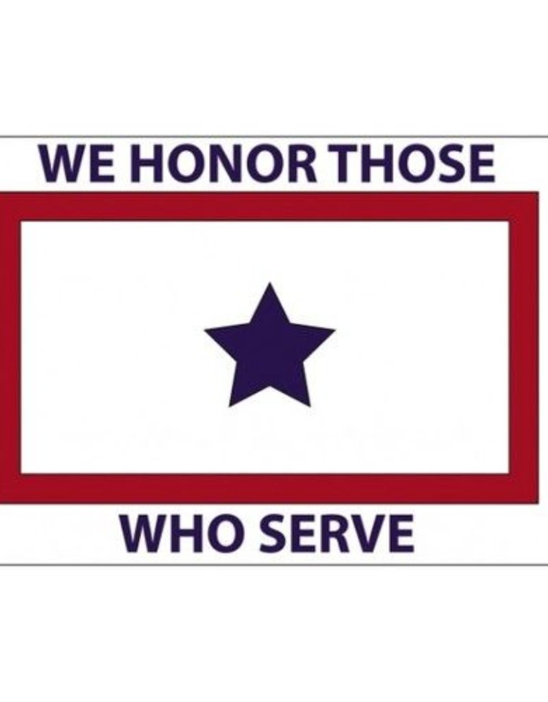 White Service Flag (We Honor Those Who Serve) 3x5' Nylon Flag