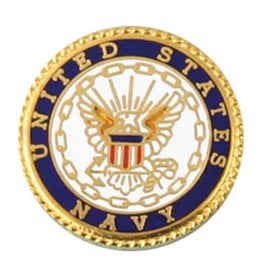 United States Navy with Navy Crest Lapel Pin