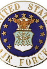 United States Air Force with Air Force Crest Large Lapel Pin