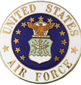 United States Air Force with Air Force Crest Large Lapel Pin