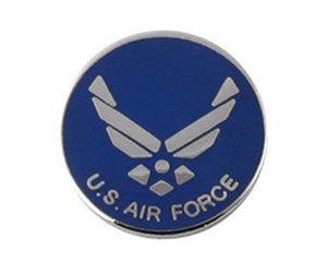 U.S. Air Force Hap Arnold Wings Logo on 3/4' Round Lapel Pin - Stars & Stripes, The Flag Store