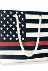 Thin Red Line Beach Bag