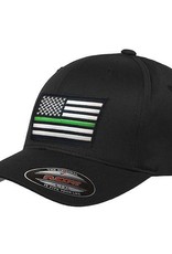 Thin Blue Line USA Thin Green Line Flexfit American Flag Hat
