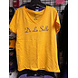 District Re-Tee Ladies Gold V-neck Short Sleeve Shirt