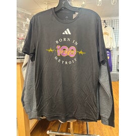 Adidas 100 Year Limited Time Apparel ~ Born In Detroit Men's Pregame Tee