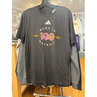 Adidas 100 Year Limited Time Apparel ~ Born In Detroit Men's Pregame Tee