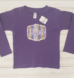 MONAG LONG SLEEVE TIGERS GLITTER SHIRT (2T)