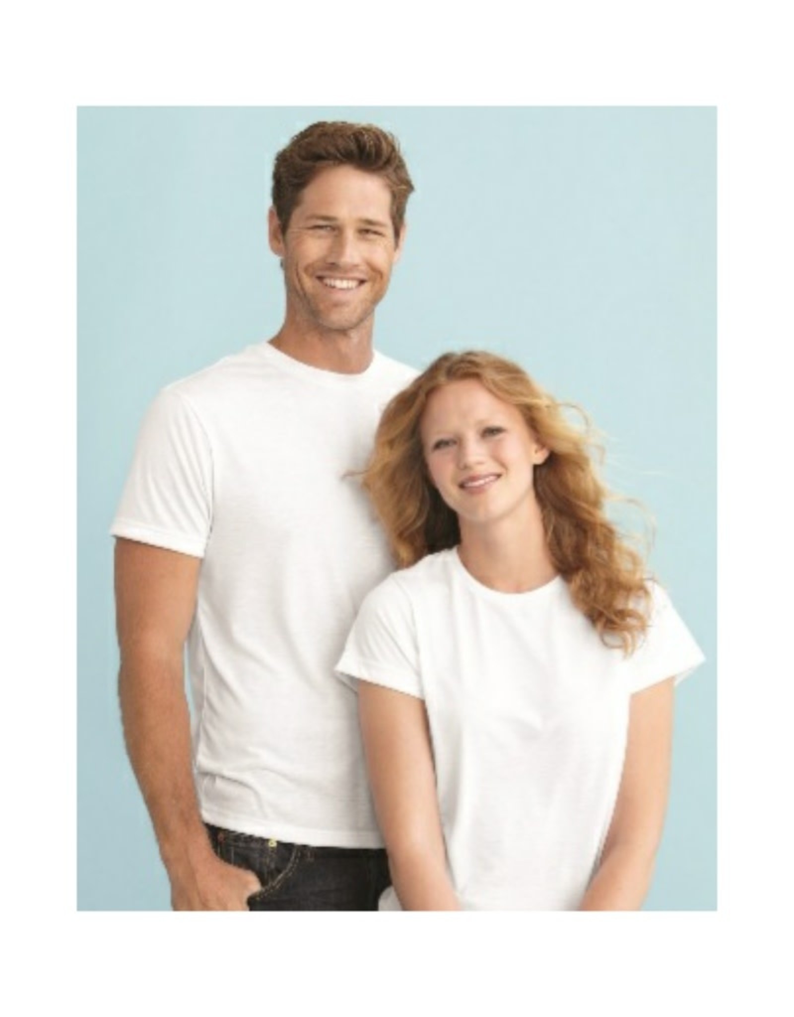 SubliVie White Adult Polyester Sublimation Tee