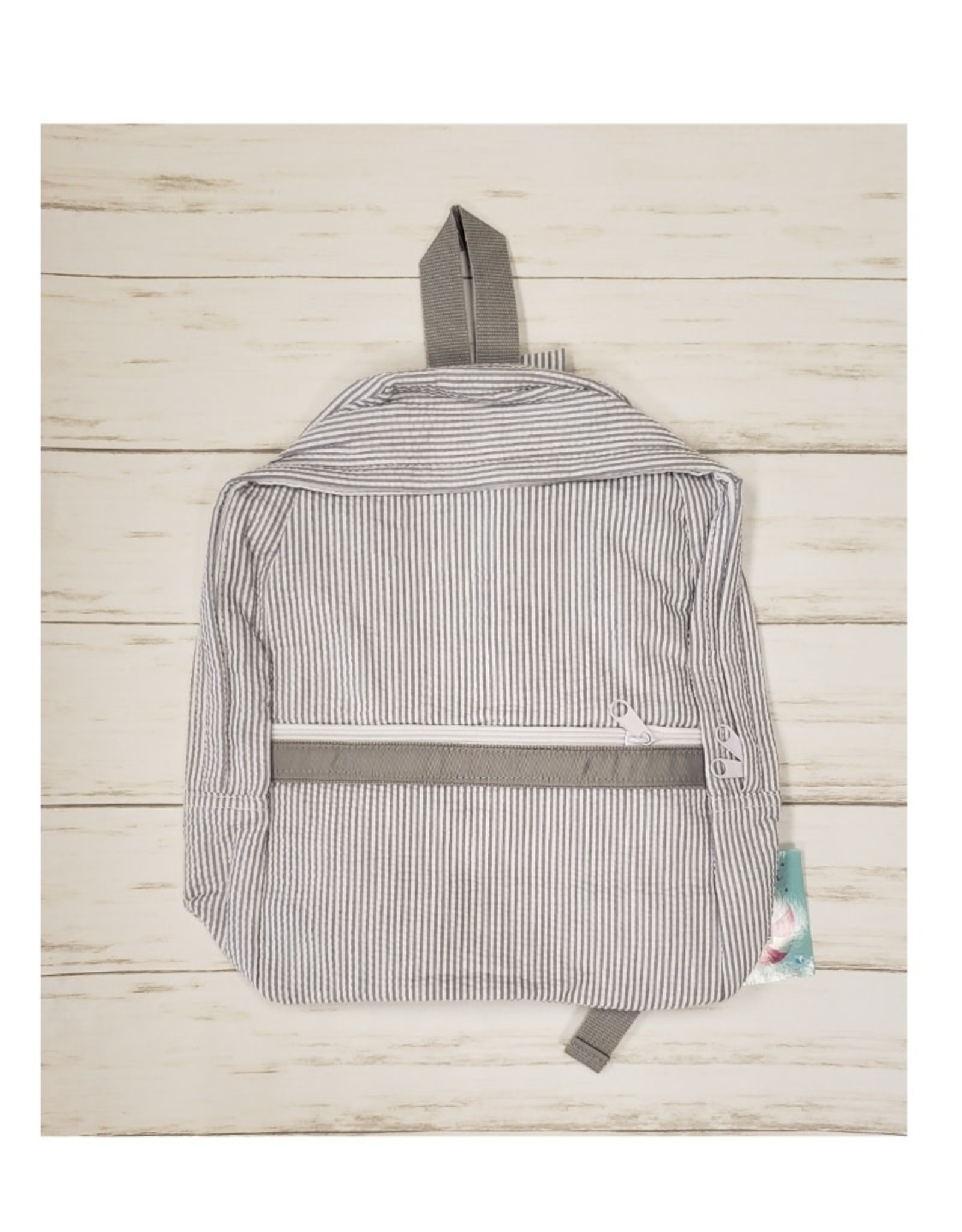 Oh Mint Seersucker Medium Backpack