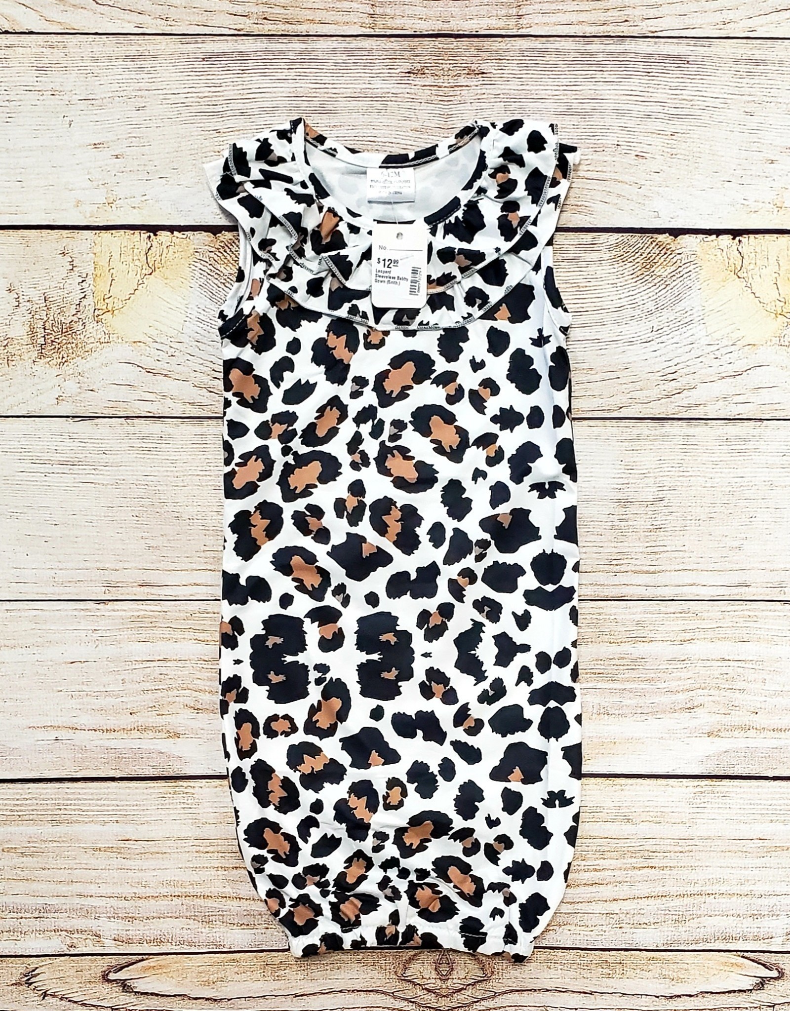 Leopard Sleeveless Babhy Gown (6mth.)