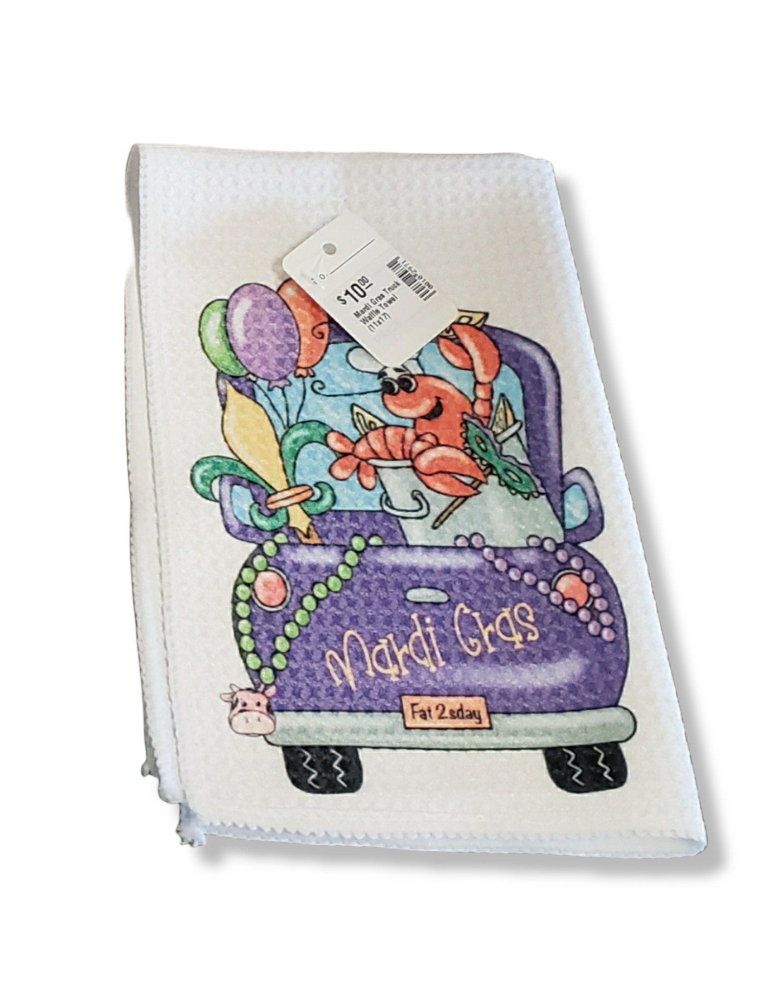 Mardi Gras Truck Waffle Towel (11x17)