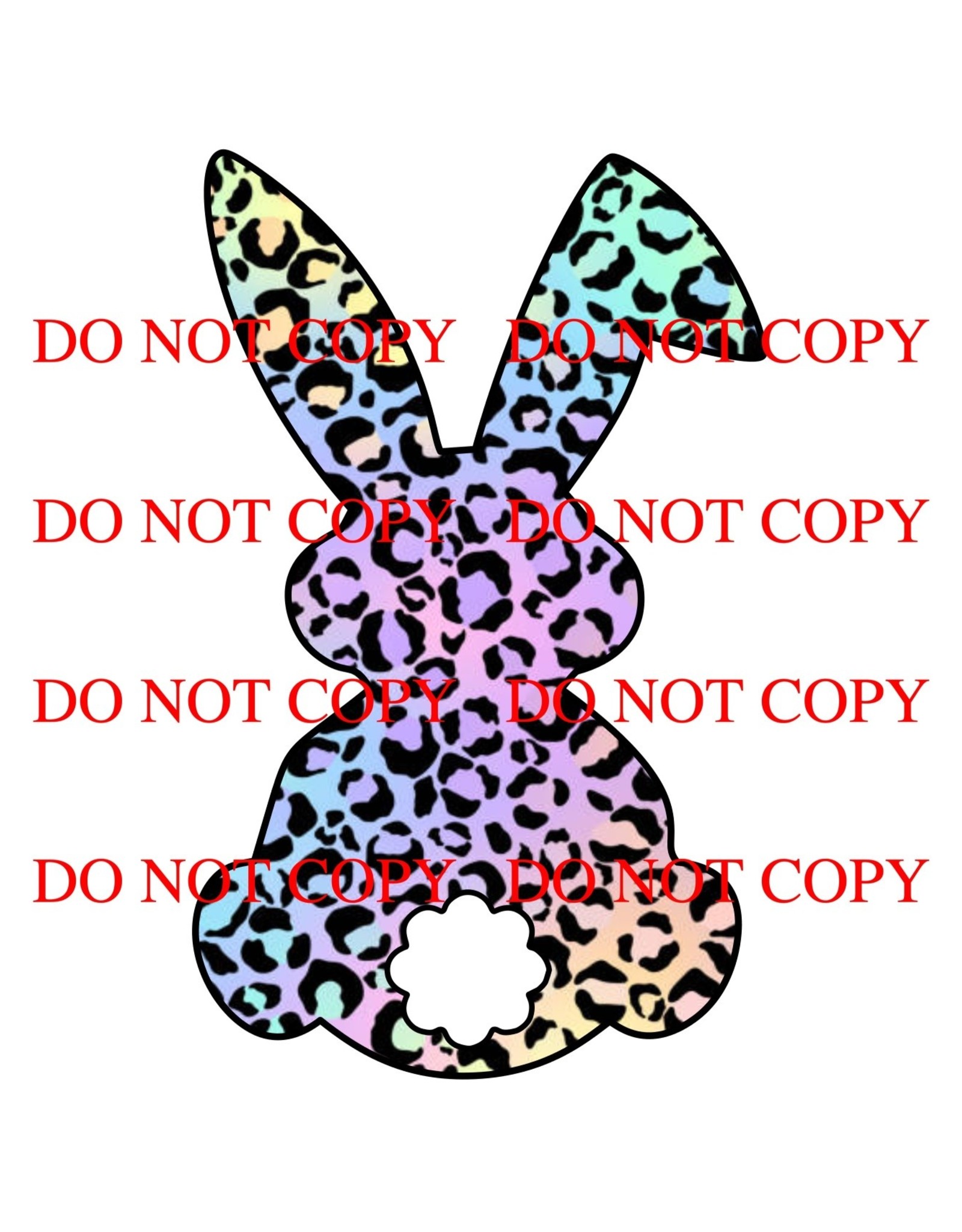 SLM Transfer (350*15sec-Cold Peel)Pastel Leopard Bunny (7.5x5.6")