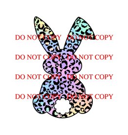 SLM Transfer (350*15sec-Cold Peel)Pastel Leopard Bunny (7.5x5.6")