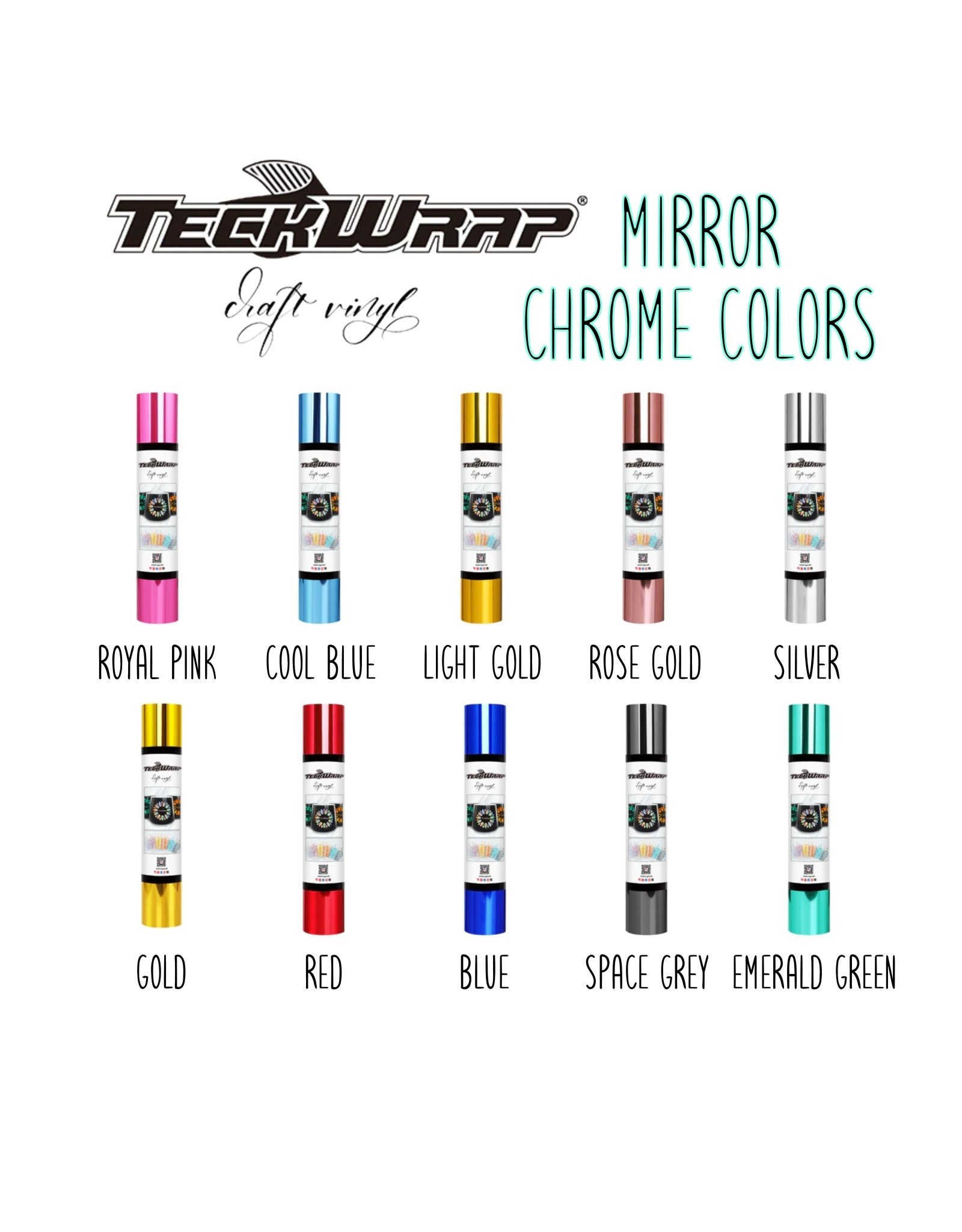 Teckwrap Roll-Mirror Chrome-12"x5'