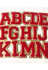 Chenille Iron-On Letters (Red)