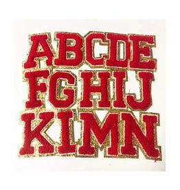 Chenille Iron-On Letters (Red)