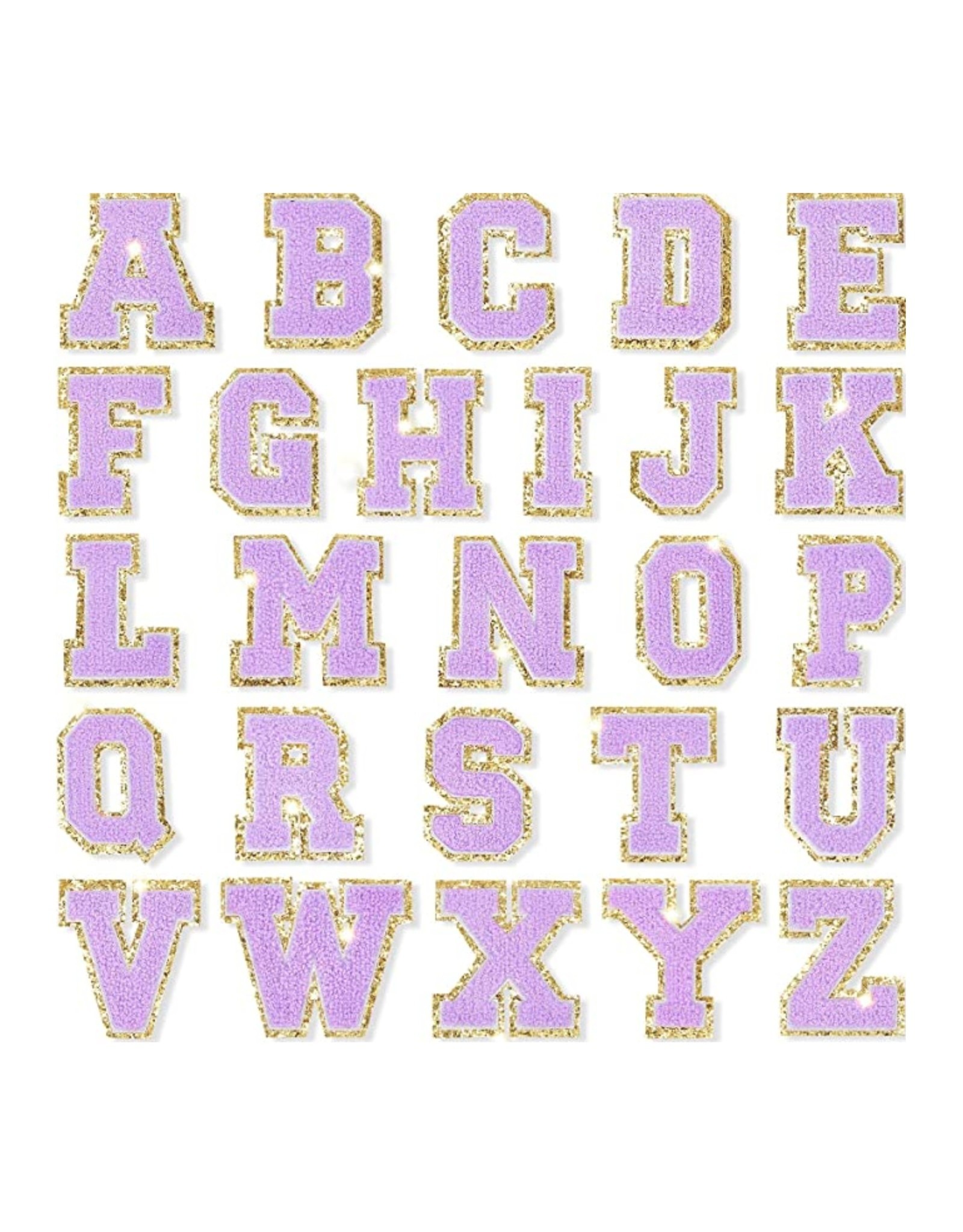 Chenille Iron-On Letters (Lavender)