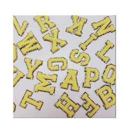 Chenille Iron-On Letters (Yellow)