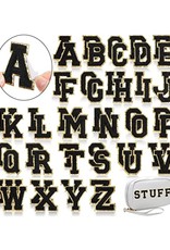 Chenille Iron-On Letters( Black)