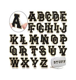 Chenille Iron-On Letters( Black)