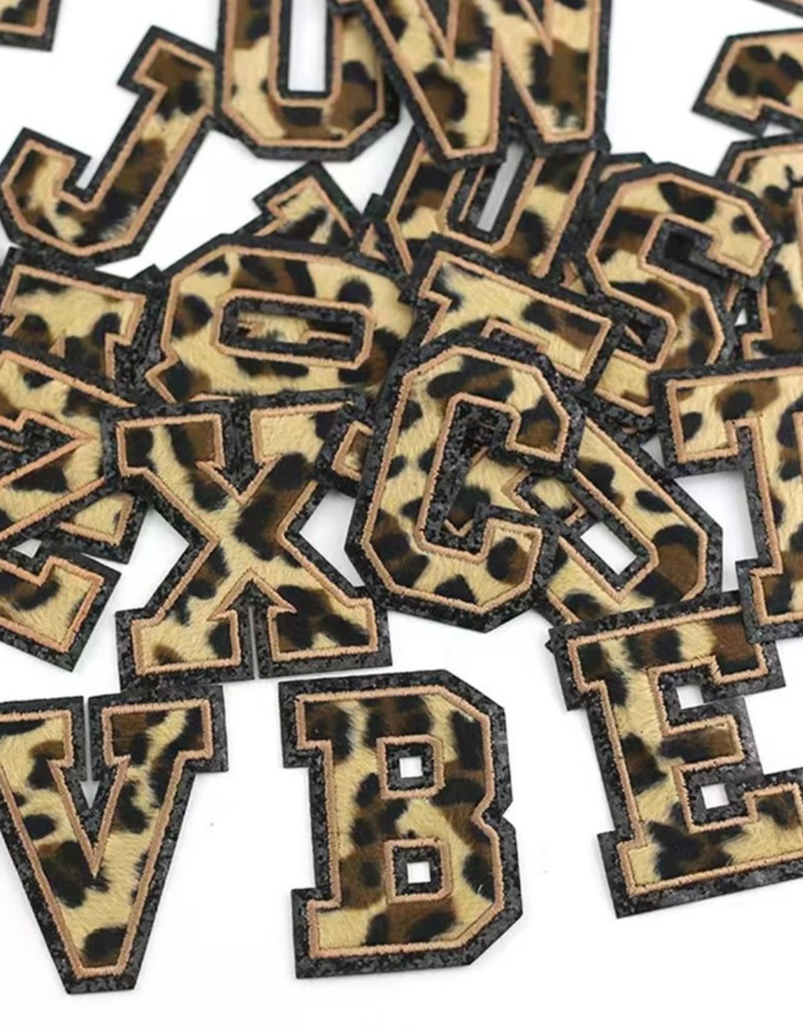 Chenille Iron-On Letters (Leopard)