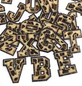 Chenille Iron-On Letters (Leopard)