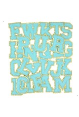 Chenille Iron-On Letters(Teal)