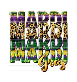 DTF Print-320* 12secs COLD PEEL Leopard Mardi Gras (Adult)
