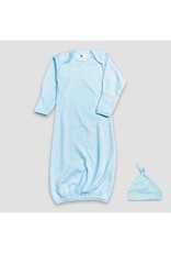 LG-Baby Gown Set w/Hat (Blue) 0-3mth