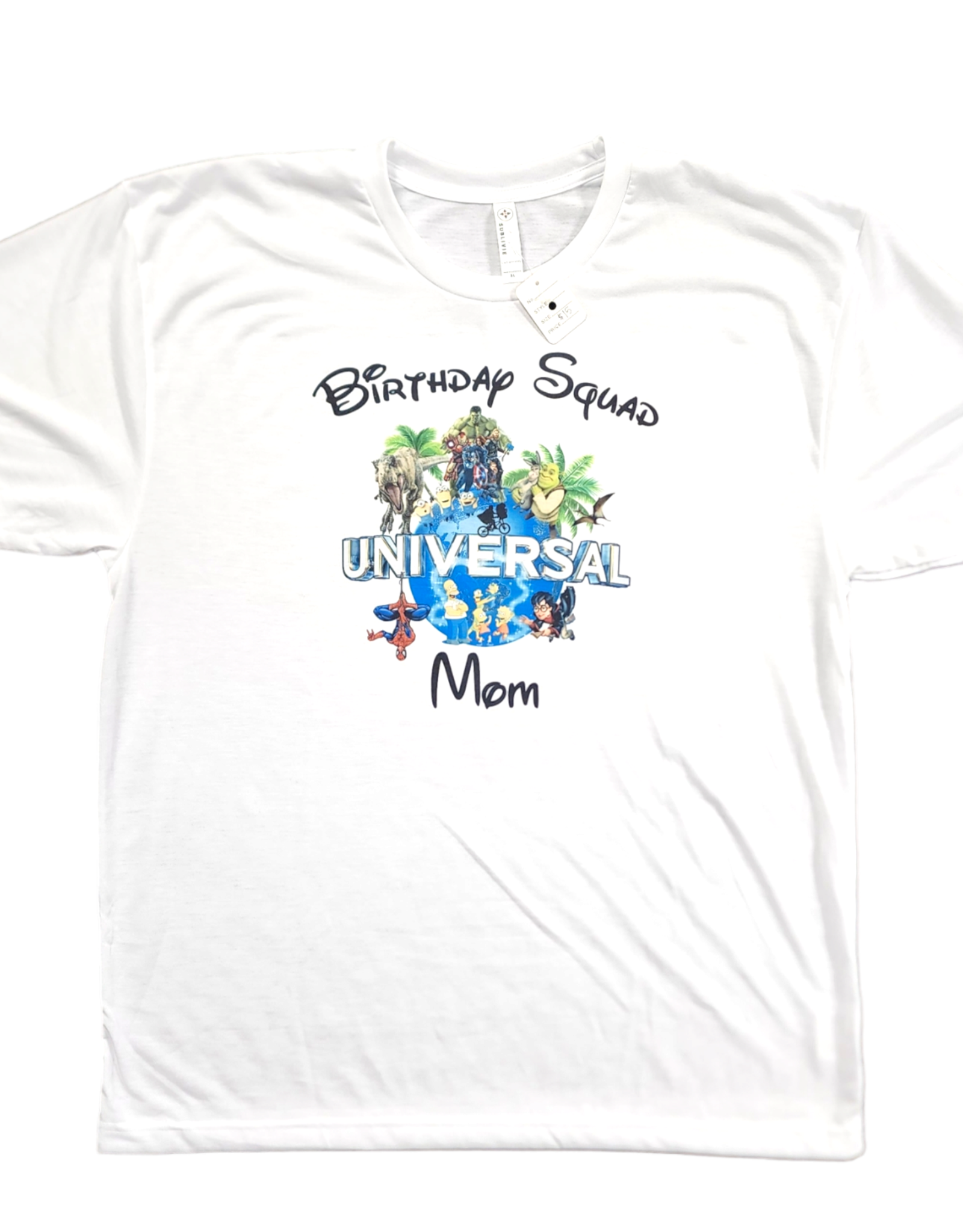 Universal Birthday Squad Mom Sublimation Tee (Adult XL)