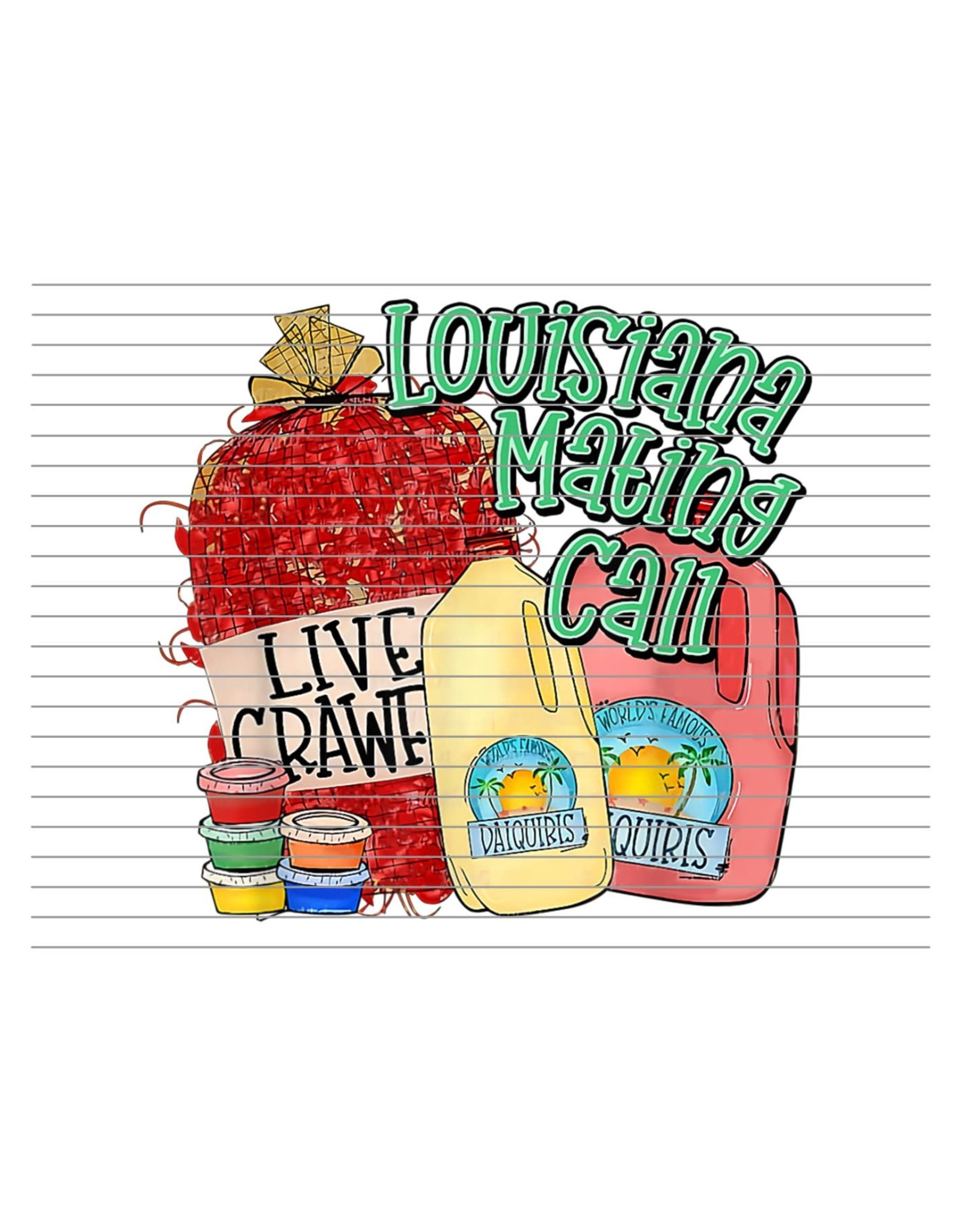 DTF Print 320* 12Sec COLD PEEL Louisiana Mating Call