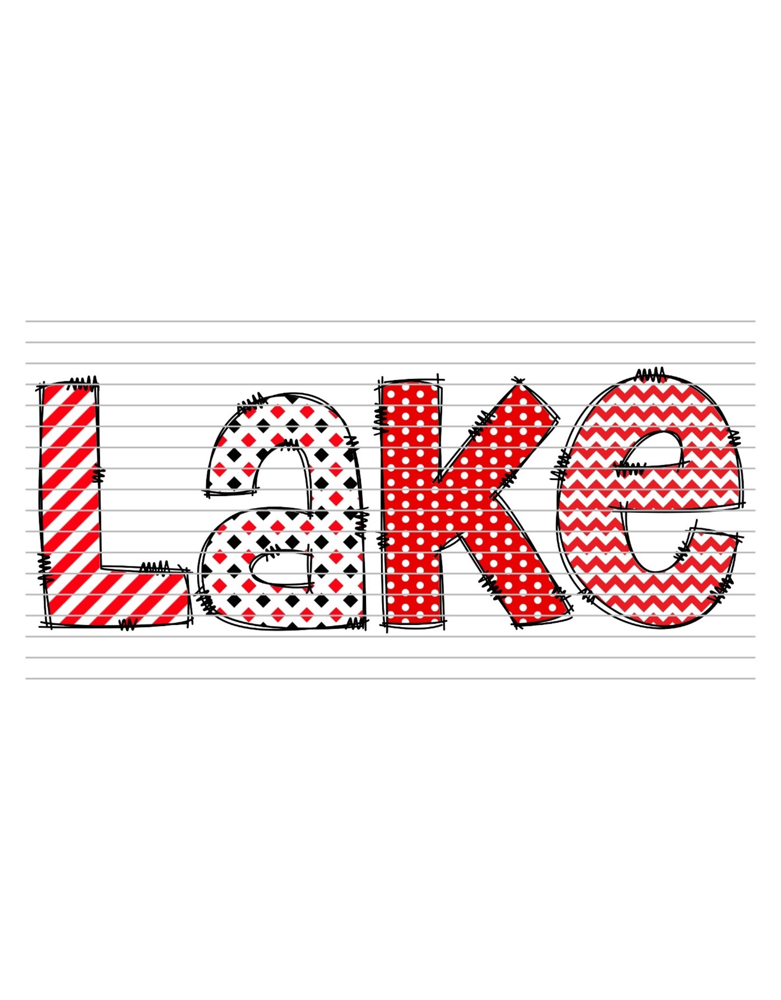 DTF Print-320* 12secs Cold Peel- Lake Doodle (Youth)