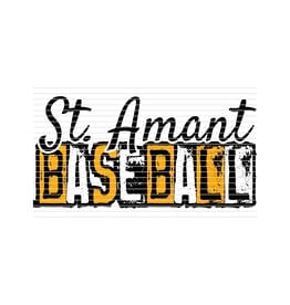 DTF Print-320* 12secs Cold Peel- St. Amant Baseball Stamp (Black)